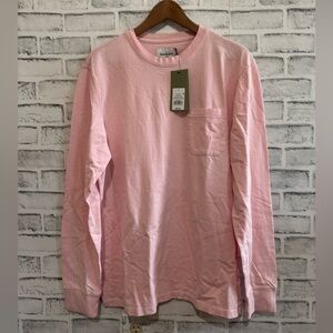 NWT! Men’s Goodfellow & Co. light pink colored long sleeve pocket shirt Large